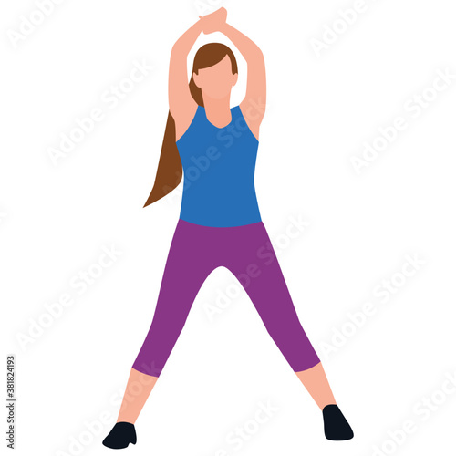 
Physical exercise flat icon design 
