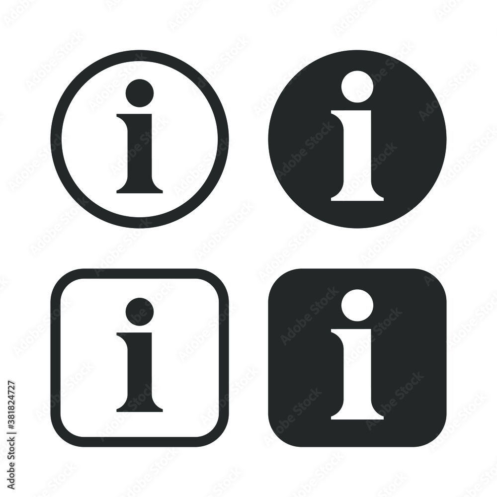 Info vector icon. Information symbol. Helpdesk service and support button sign. I point help logo. Isolated on white background. Info vector icon. Information symbol. Helpdesk service and support button sign. I point help logo. Isolated on white background.
