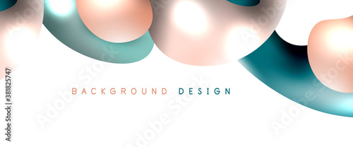 Bubbles abstract background. Liquid splashes on white vector template