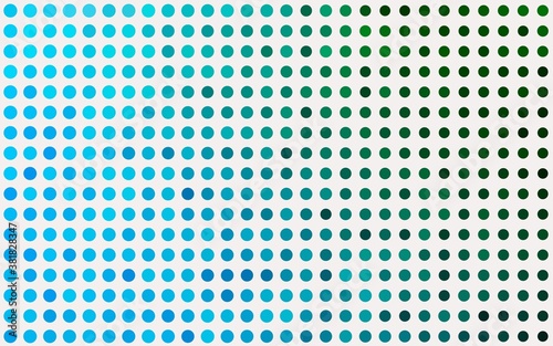 Light Blue, Green vector cover with spots. Blurred decorative design in abstract style with bubbles. Design for posters, banners.
