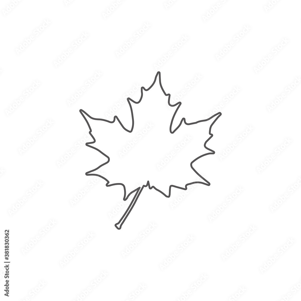 Fotografie silhouette of a maple leaf. vector illustration