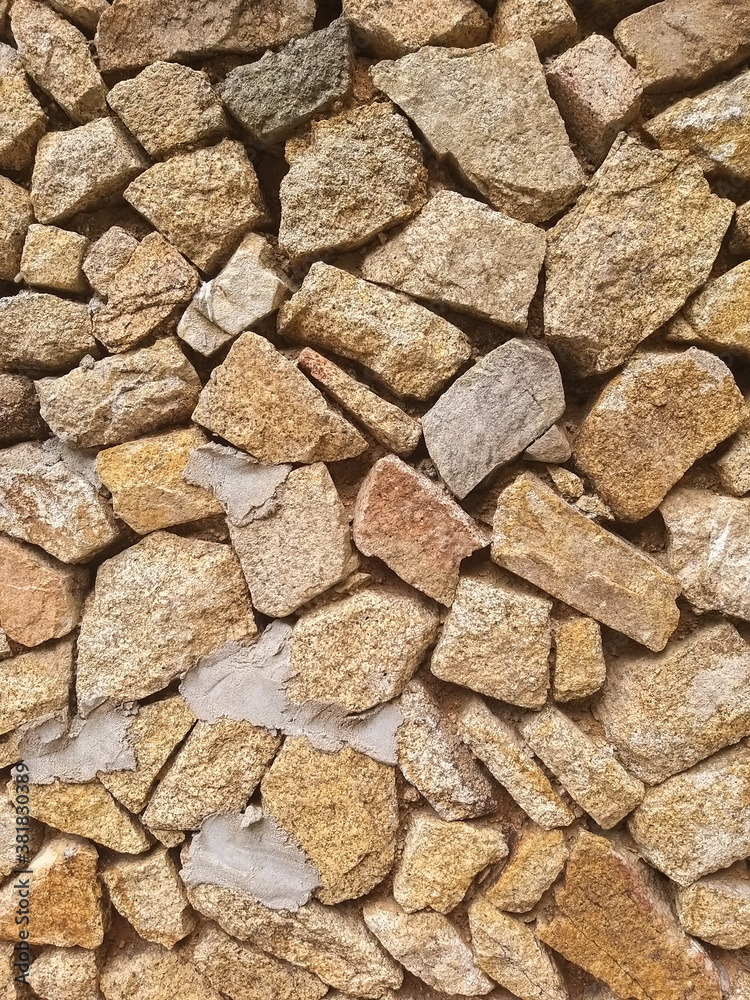 A wall made of stones