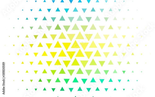 Light Blue  Yellow vector texture in triangular style. Illustration with set of colorful triangles. Pattern for commercials.