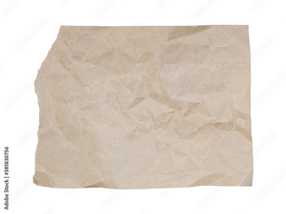 Brown paper torn from a notebook Brown paper torn from a notebook