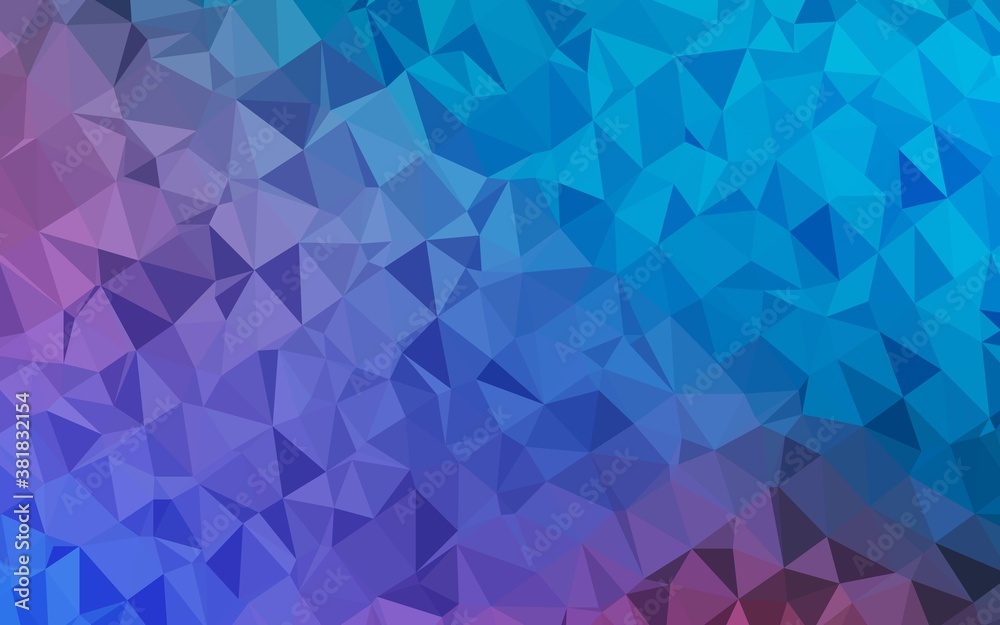 Fototapeta premium Light Blue, Red vector blurry triangle template. An elegant bright illustration with gradient. Polygonal design for your web site.