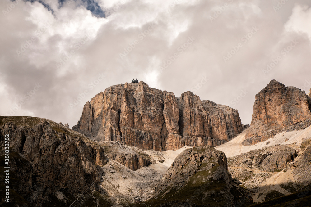 Fototapeta premium Dolomites mountain, Pass Pordoi