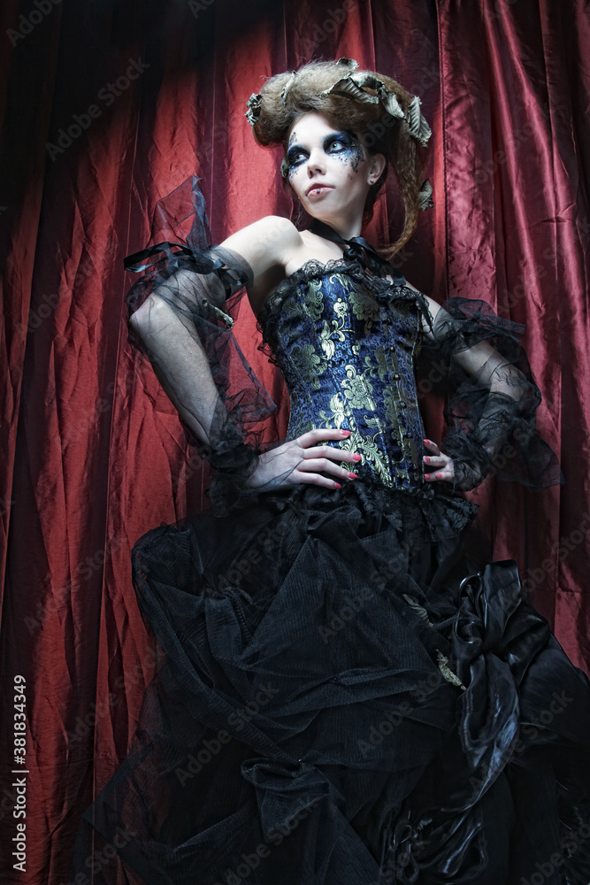 Vogue style photo of a gothic woman Vogue style photo of a gothic woman