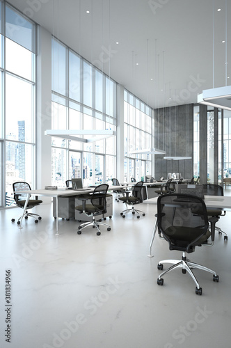 Open space office interior