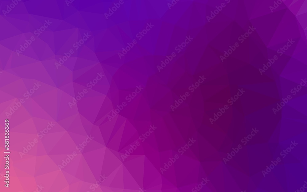 Light Purple vector polygonal template. Shining illustration, which consist of triangles. Brand new style for your business design. Light Purple vector polygonal template. Shining illustration, which consist of triangles. Brand new style for your business design.