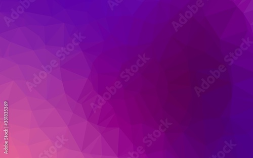 Light Purple vector polygonal template. Shining illustration, which consist of triangles. Brand new style for your business design.