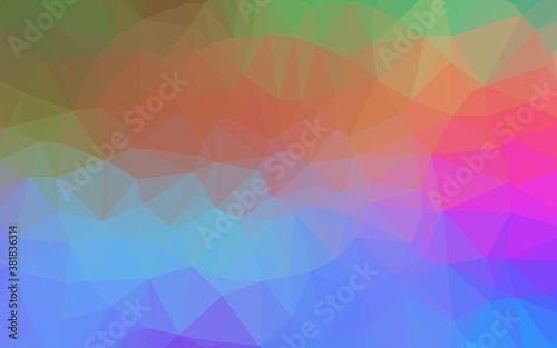 Light Multicolor  Rainbow vector blurry triangle pattern. Modern geometrical abstract illustration with gradient. Brand new design for your business.
