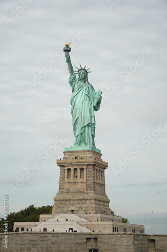 The front of the Statue of Liberty