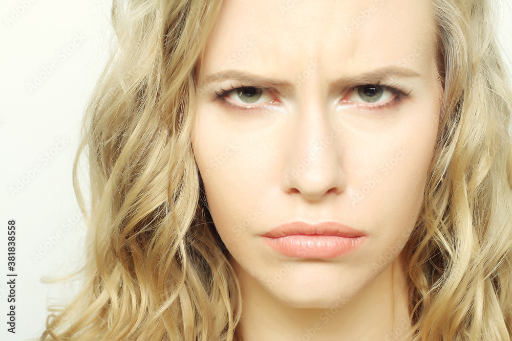 Portrait of dissatisfied young woman Portrait of dissatisfied young woman