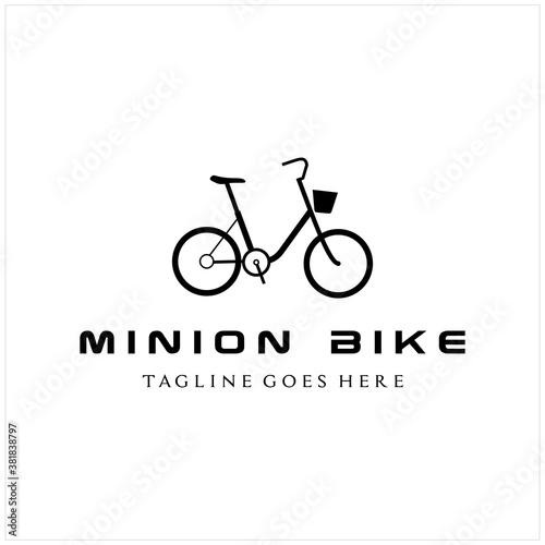 Minion Bike Vector Illustration Logo Design Inspiration