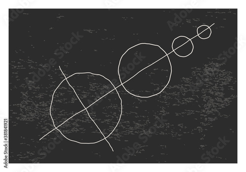 Trendy abstract creative minimalist artistic hand drawn composition