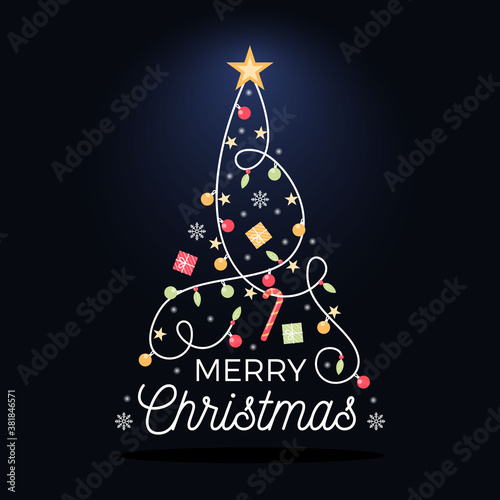Fondo de Navidad en estilo flat