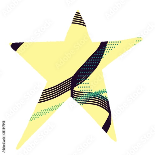 Decorate handmade drawing textures stars collections elements 