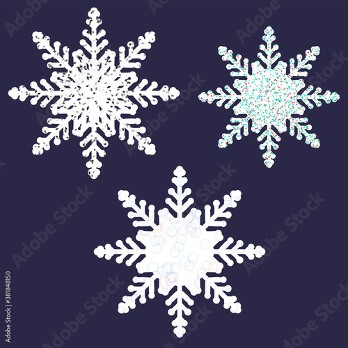 snowflakes on a white