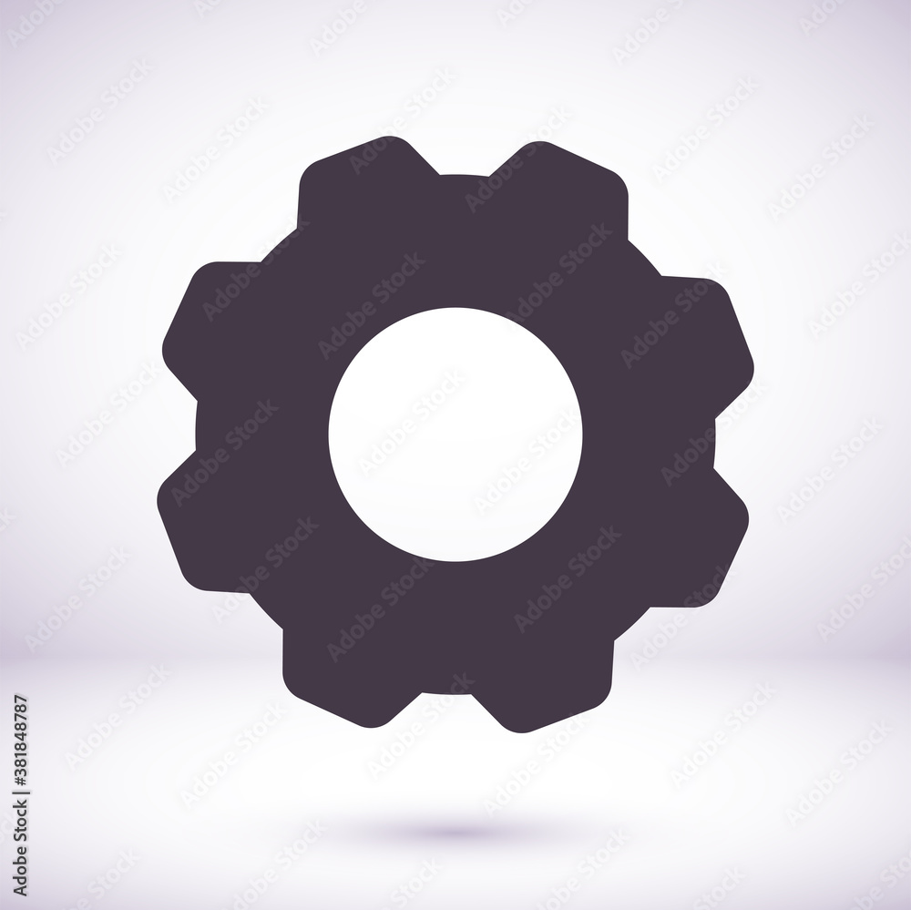 Settings isolated vector icon. Gear symbol. vector icon Gear tool or button for web application or UI. vector icon Trendy flat style Settings isolated vector icon. Gear symbol. vector icon Gear tool or button for web application or UI. vector icon Trendy flat style