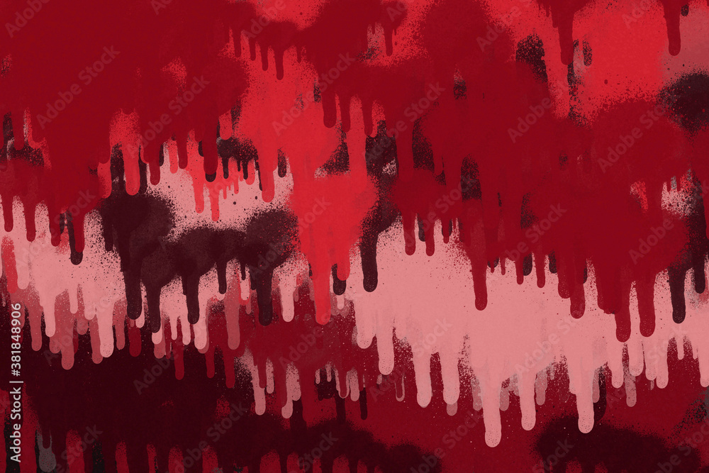 Red spray paint ink texture. Graffiti painting on the wall. Street art and vandalism. Digitally airbrushed paper background. Red spray paint ink texture. Graffiti painting on the wall. Street art and vandalism. Digitally airbrushed paper background.