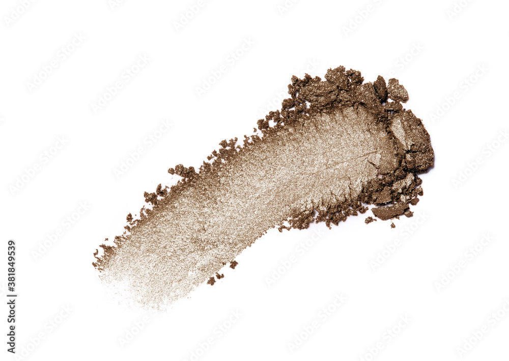Crushed eyeshadow isolated on white Crushed eyeshadow isolated on white