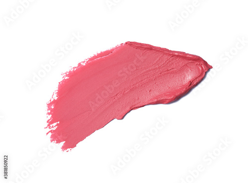 Lipstick swatch isolated on white