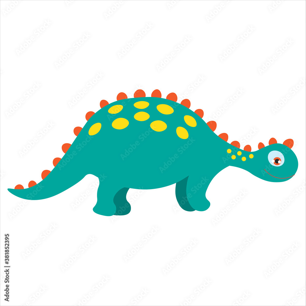 Cute hand-drawn dinosaurs for baby and children fabric, textiles, Wallpapers and products, vector illustration Cute hand-drawn dinosaurs for baby and children fabric, textiles, Wallpapers and products, vector illustration