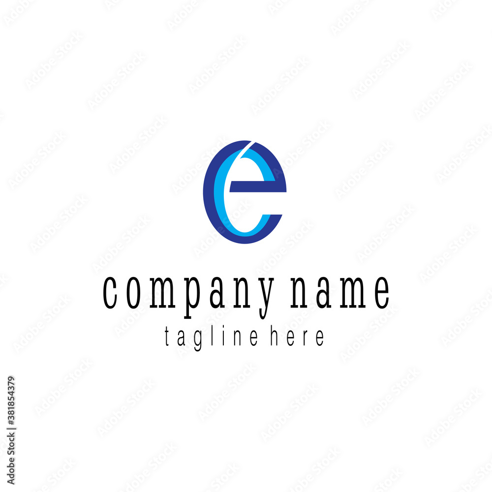 Letter e creative logo, initials illustration, vector design template Letter e creative logo, initials illustration, vector design template