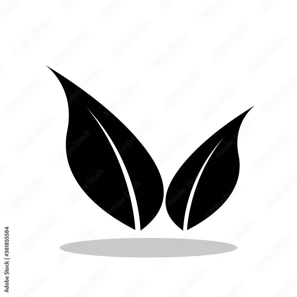 Leaf icon in trendy flat style. Ecology symbol for your web site design, logo, app, UI Vector EPS 10. Leaf icon in trendy flat style. Ecology symbol for your web site design, logo, app, UI Vector EPS 10.