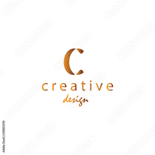 Letter e creative logo  initials illustration  vector design template
