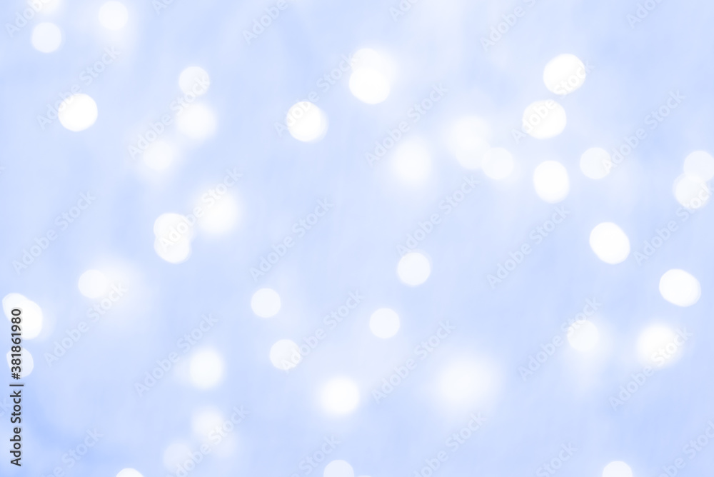 abstract background. light blue blurry lights. bokeh. texture. concept for christmas, new year, holiday