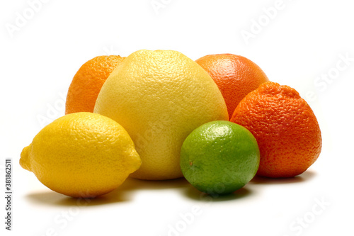 Zitrusfr  chte  Clementine  Grapefruit  Orange  Zitrone und Limette.