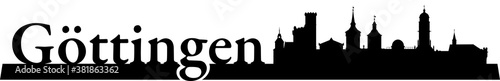 Obraz na płótnie Skyline der Stadt Göttingen mit Universität, Rathaus und vielen Sehenswürdigkeiten der Stadt.
w salonie