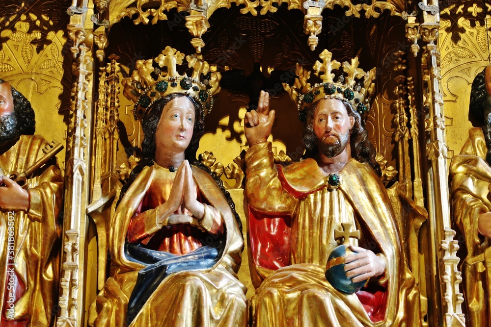 Obraz premium Christus und Maria, Rottweil, Heilig-Kreuz-Münster