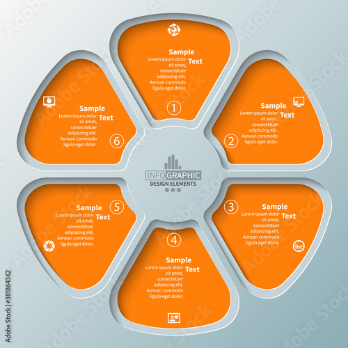 Abstract 3D Paper Infographics. Business template .Vector illustration