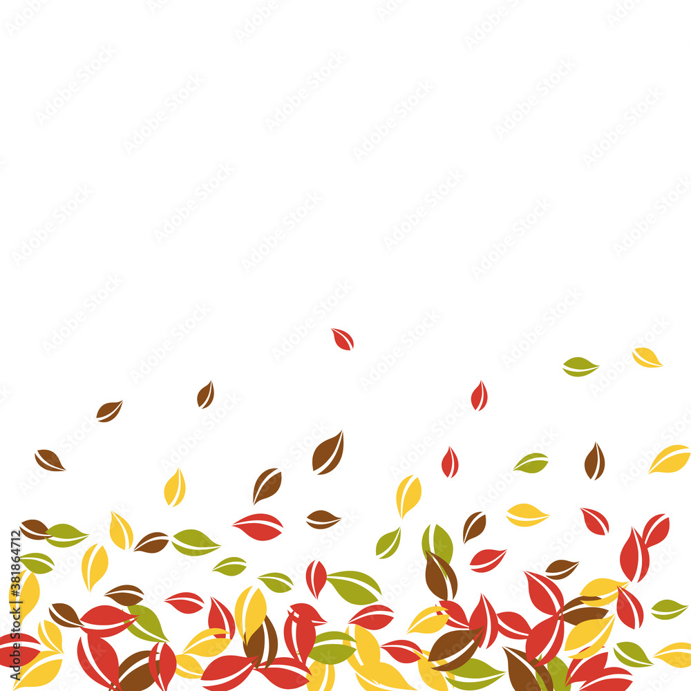 Falling autumn leaves. Red, yellow, green, brown c Falling autumn leaves. Red, yellow, green, brown c