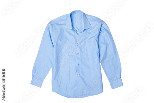 Blue shirt isolated on white background