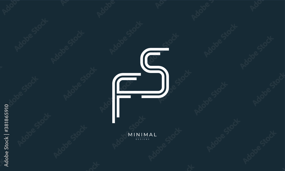 alphabet letter icon logo FS alphabet letter icon logo FS