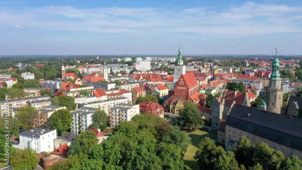 Aerial view of historic center of Olesnica town in Lower Silesian Voivodeship, Poland
Aerial view of historic center of Olesnica town in Lower Silesian Voivodeship, Poland