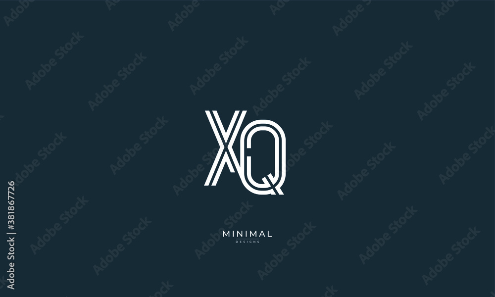 alphabet letter icon logo XQ