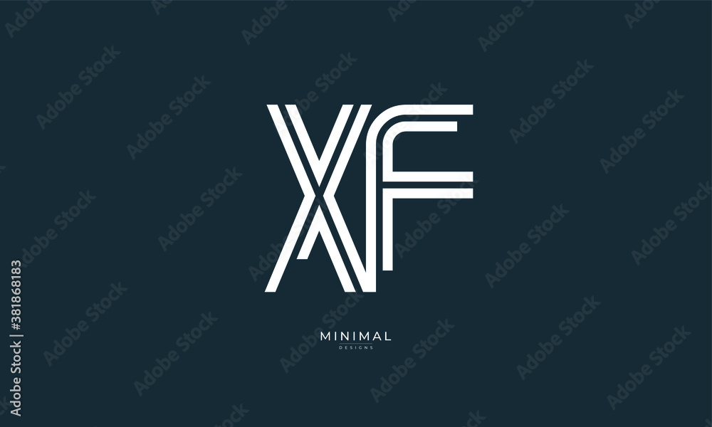alphabet letter icon logo XF alphabet letter icon logo XF