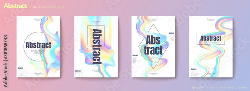 Abstract holographic cover template
