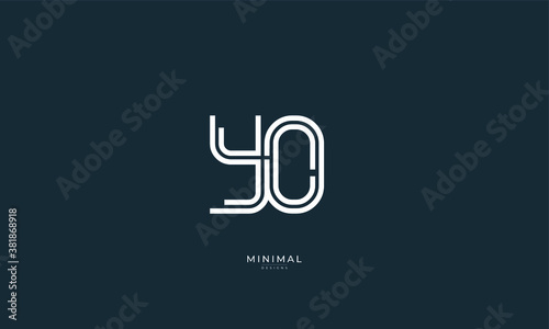 alphabet letter icon logo YO