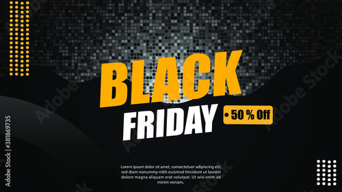 Black friday sale festival. Black Background in luxury to promotions.
