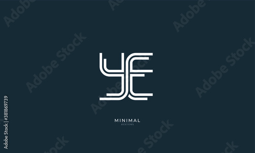 alphabet letter icon logo YE