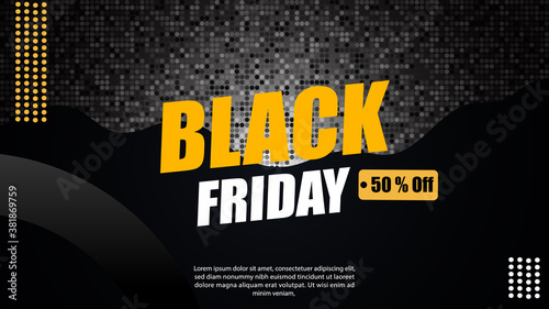 Black friday sale festival. Black Background in luxury to promotions.