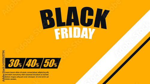 Yellow background promotion big price reduction in Black friday festival.