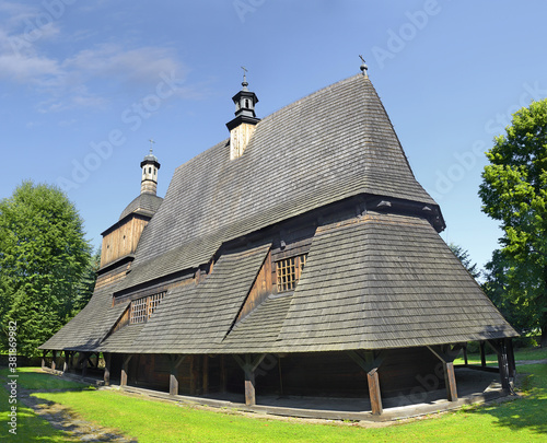 The Filial Church of St. Philip and St. Jacob in Sekowa, one of the most precious wooden churches in Malopolska. It was erected in 1520, inscribed on the UNESCO World Heritage list, Poland photo