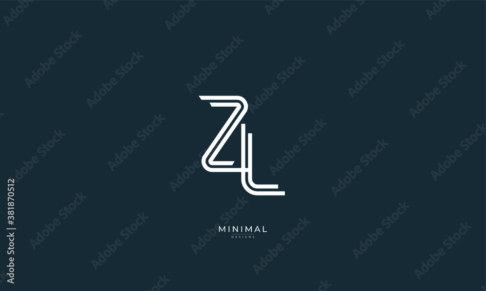 Alphabet letter icon logo ZL Alphabet letter icon logo ZL