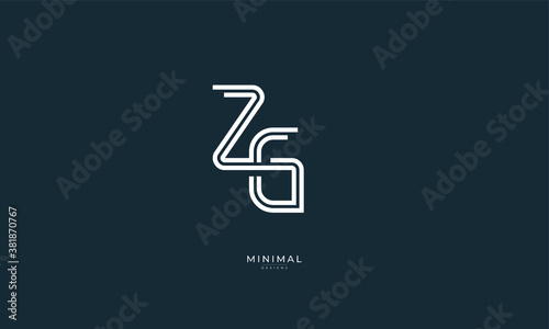 Alphabet letter icon logo ZG